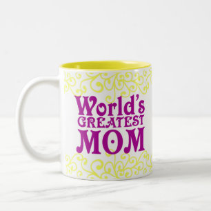 World's Greatest Mum and Teacher Two-Tone Coffee Mug