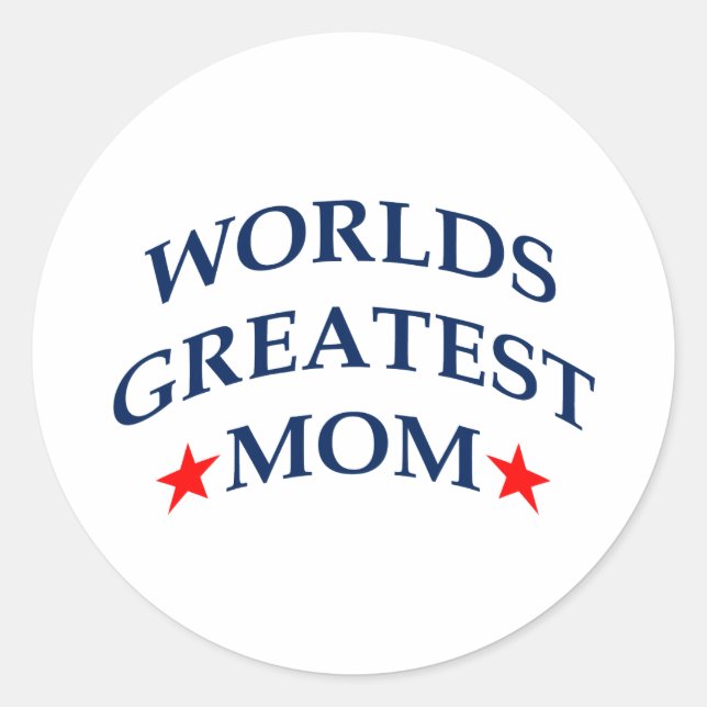 Worlds Greatest Mum Classic Round Sticker (Front)