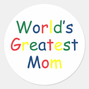 Worlds Greatest Mum Classic Round Sticker