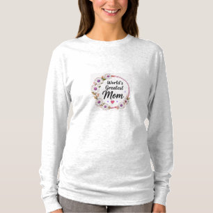 World's Greatest Mum Daisy Floral Wreath T-Shirt