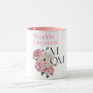 World's Greatest Mum Floral Accent Mothers' Day Mug