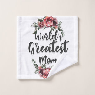 World's Greatest Mum   Gift For Mum Wash Cloth