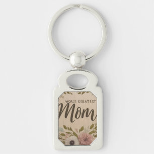 World's Greatest Mum Metal Rectangle Keychain