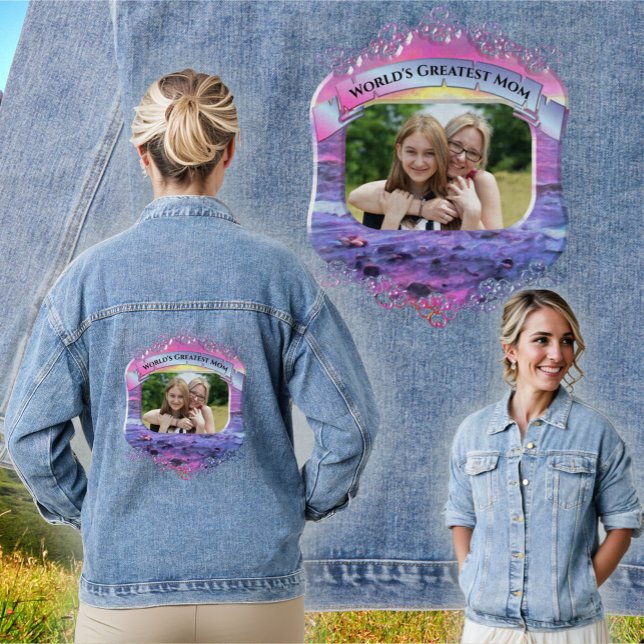 World's Greatest Mum Mexico Sunset 0909 Denim Jacket (Creator Uploaded)