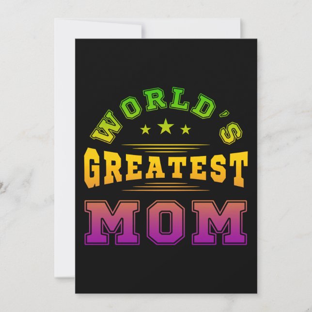 World's Greatest Mum Mother's Day Gift Invitation (Front)