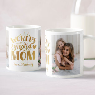 World's Greatest Mum Personalised Photo Collage Coffee Mug