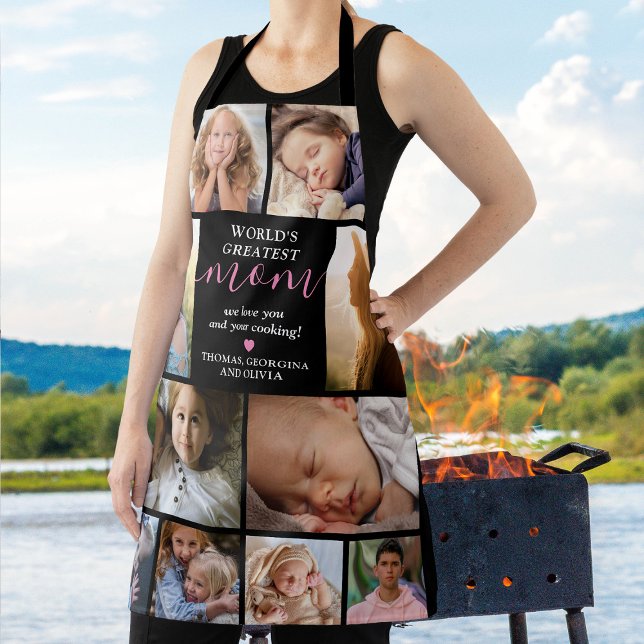 World's Greatest Mum Photo Collage Apron (Creator Uploaded)