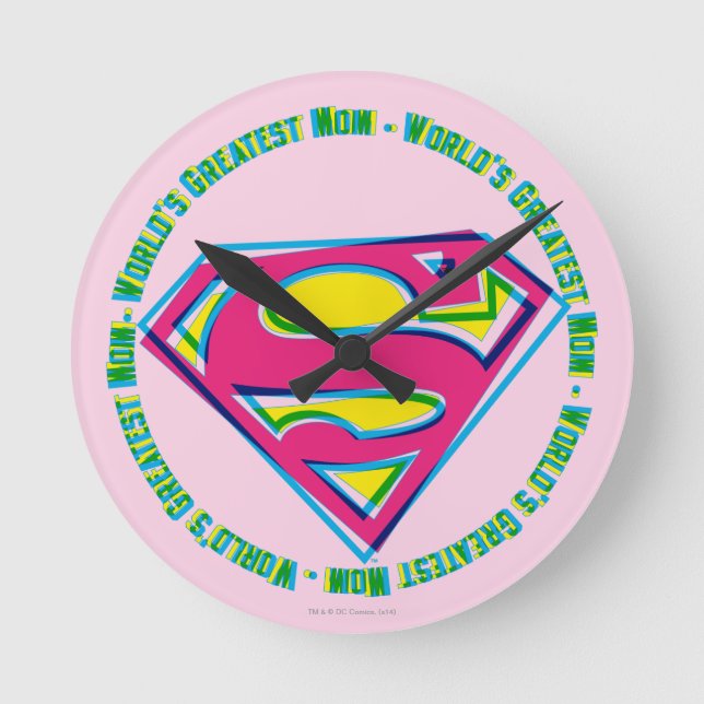 World's Greatest Mum Round Clock (Front)