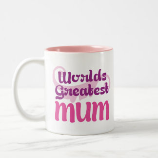 Worlds Greatest MUM, swirls, mothers day mug cup