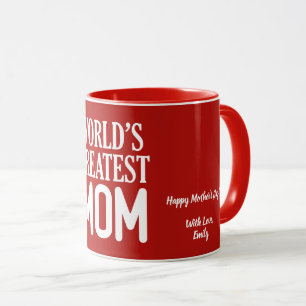 World's Greatest Mum White Typography Mug