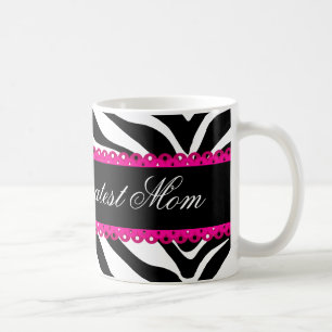 World's Greatest Mum Zebra Print & Lace Coffee Mug
