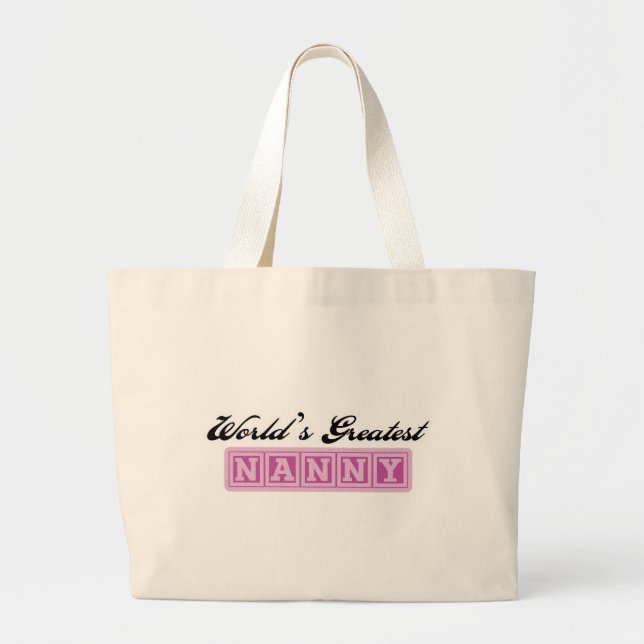 World's Greatest Nanny Large Tote Bag (Front)
