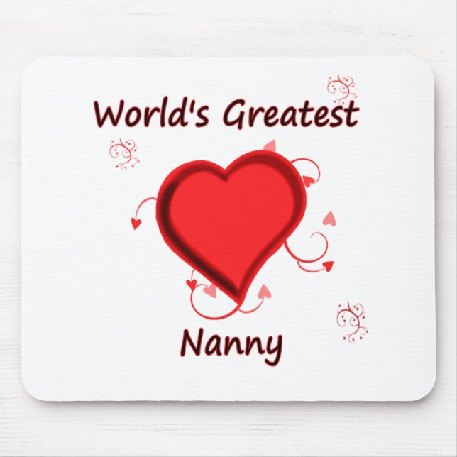 World's Greatest nanny Mouse Pad (Front)