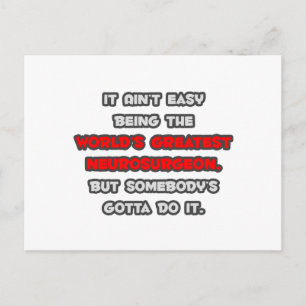 World's Greatest Neurosurgeon Joke Postcard