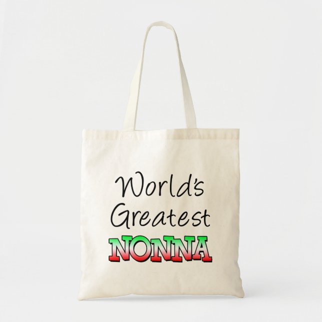 World's Greatest Nonna Italian Grandma Tote Bag (Front)