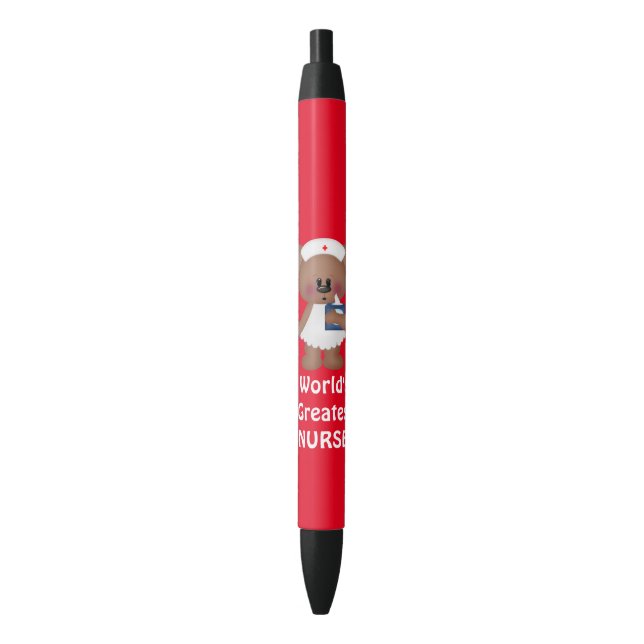 World's Greatest Nurse Black ink pen (Front Vertical)