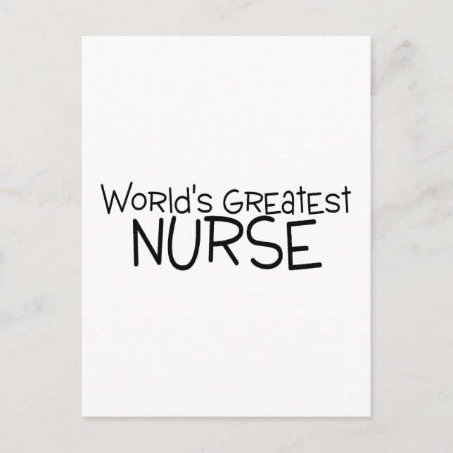 Worlds Greatest Nurse Postcard (Front)