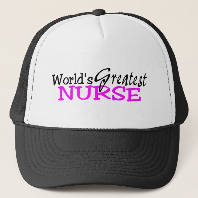 Worlds Greatest Nurse Trucker Hat (Front)