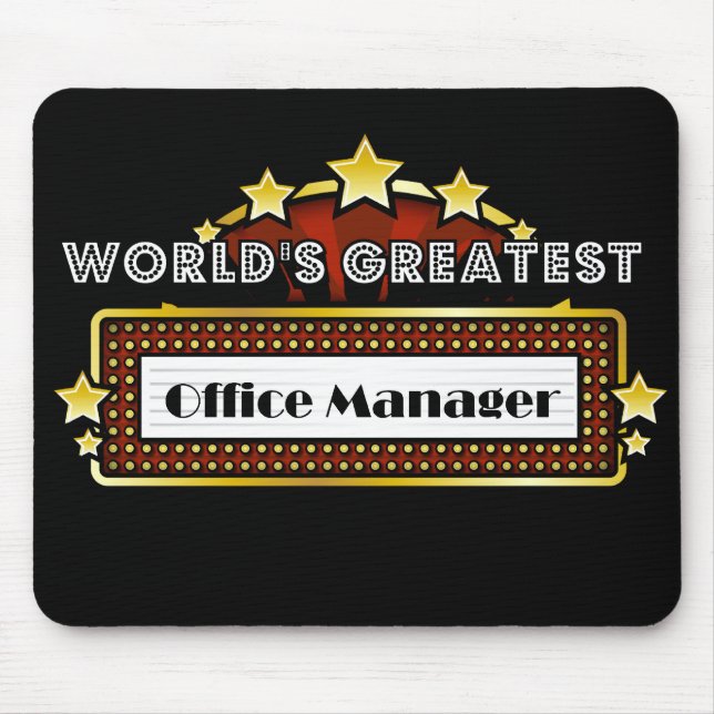 World's Greatest Office Manager Mouse Pad (Front)