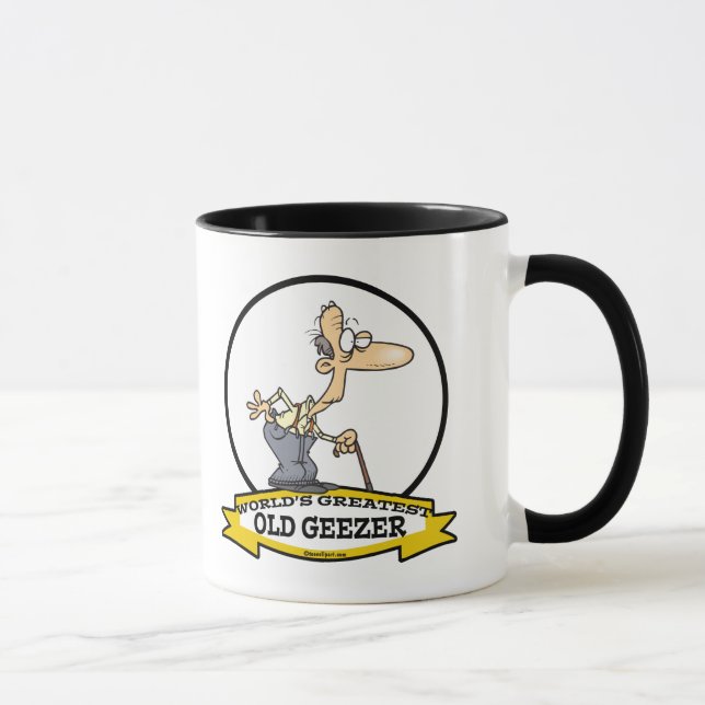 WORLDS GREATEST OLD GEEZER CARTOON MUG (Right)