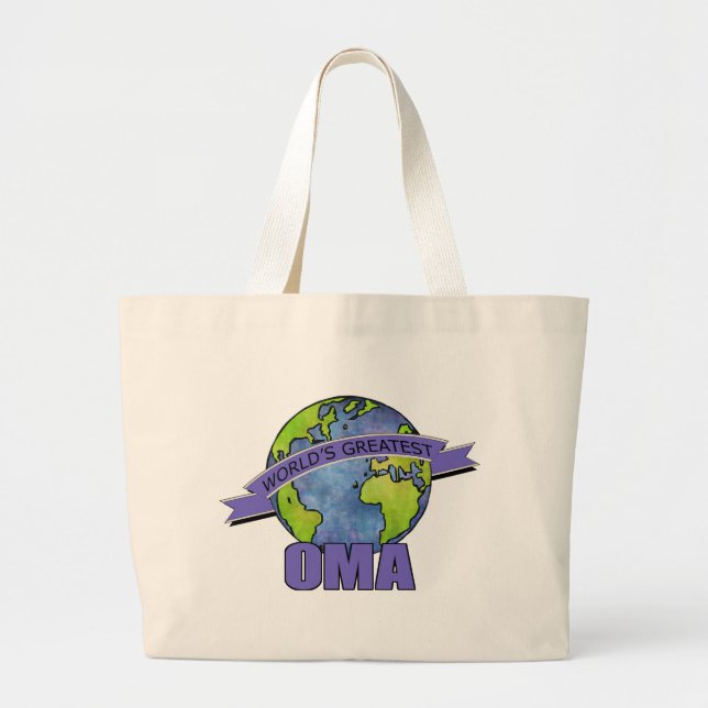 World's Greatest Oma Large Tote Bag (Front)