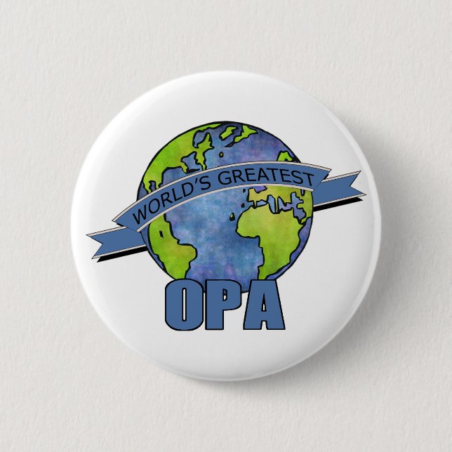 World's Greatest Opa 6 Cm Round Badge (Front)
