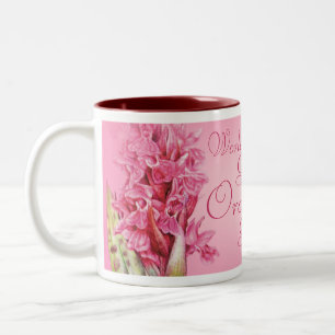 "World's Greatest Orchid Grower" pink orchid mug
