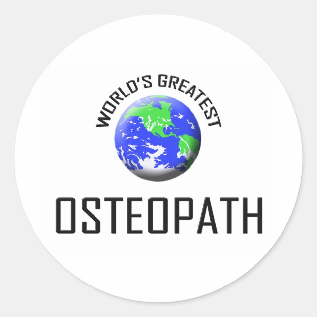 World's Greatest Osteopath Classic Round Sticker (Front)