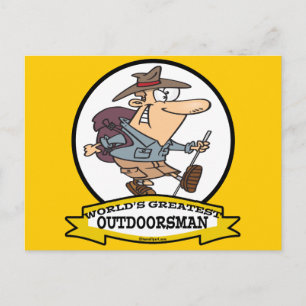 WORLDS GREATEST OUTDOORSMAN MEN CARTOON POSTCARD