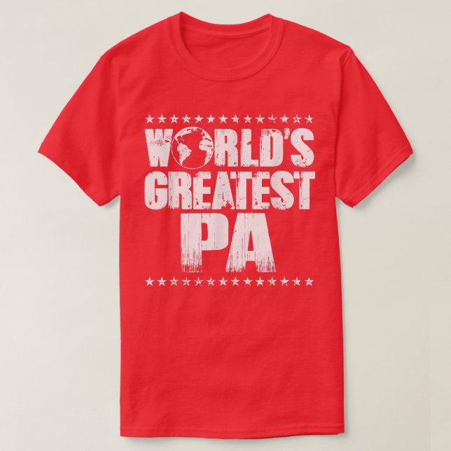 Worlds Greatest Pa TBest Ever Award Gift Tee  (Design Front)