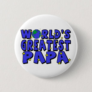 World's Greatest Papa 6 Cm Round Badge