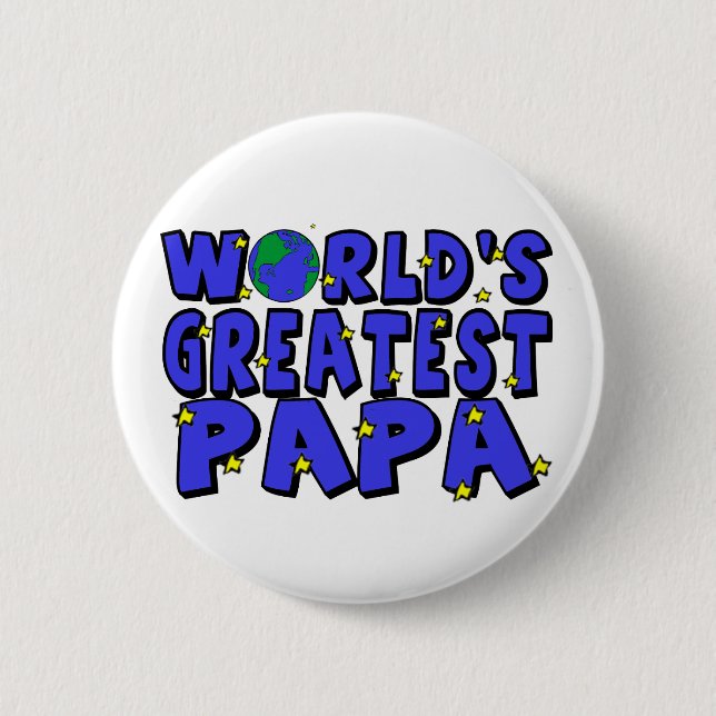 World's Greatest Papa 6 Cm Round Badge (Front)