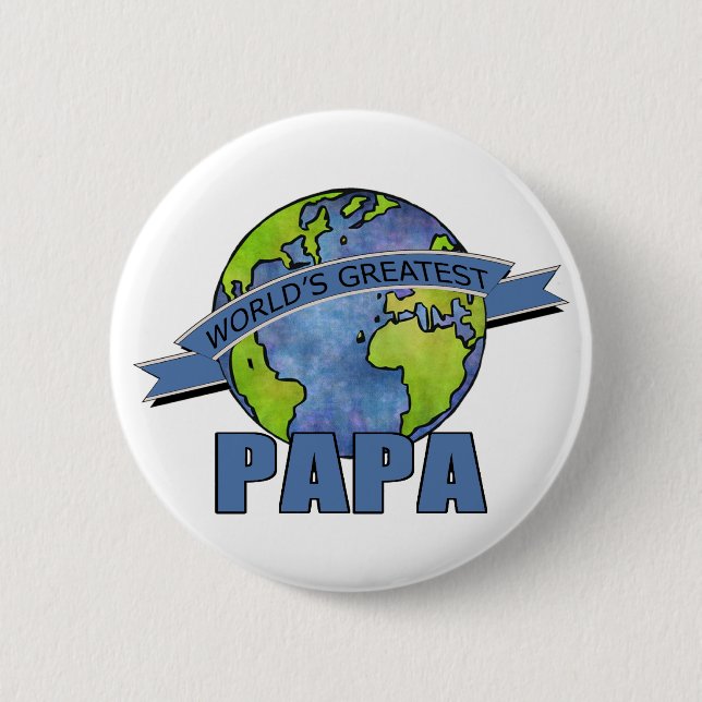 World's Greatest Papa 6 Cm Round Badge (Front)