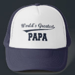 World's Greatest Papa hat<br><div class="desc">Show Papa how much you love him with a World's Greatest Papa hat! Also available on any style shirt or sweatshirt.</div>