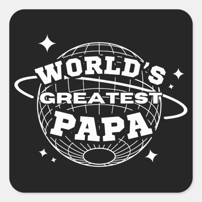 World's Greatest Papa Square Sticker (Front)