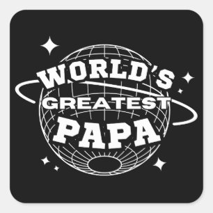 World's Greatest Papa Square Sticker