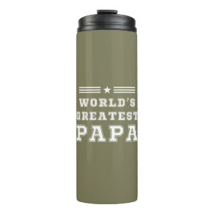 World's Greatest Papa T-Shirt Thermal Tumbler