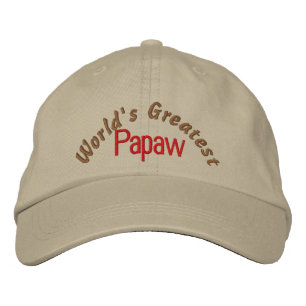 World's Greatest Papaw Embroidered Hat