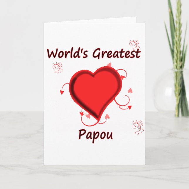 World's Greatest papou Card (Front)