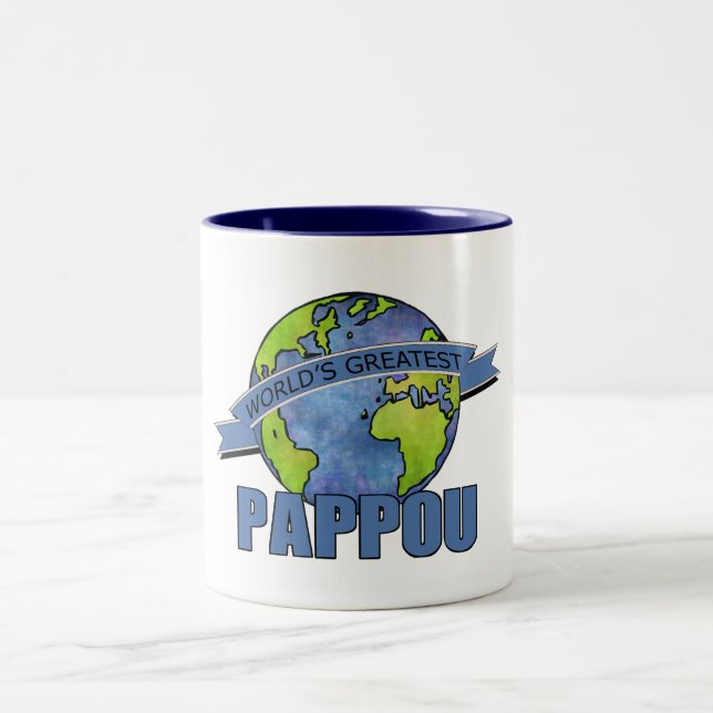 World's Greatest Pappou Two-Tone Coffee Mug (Center)