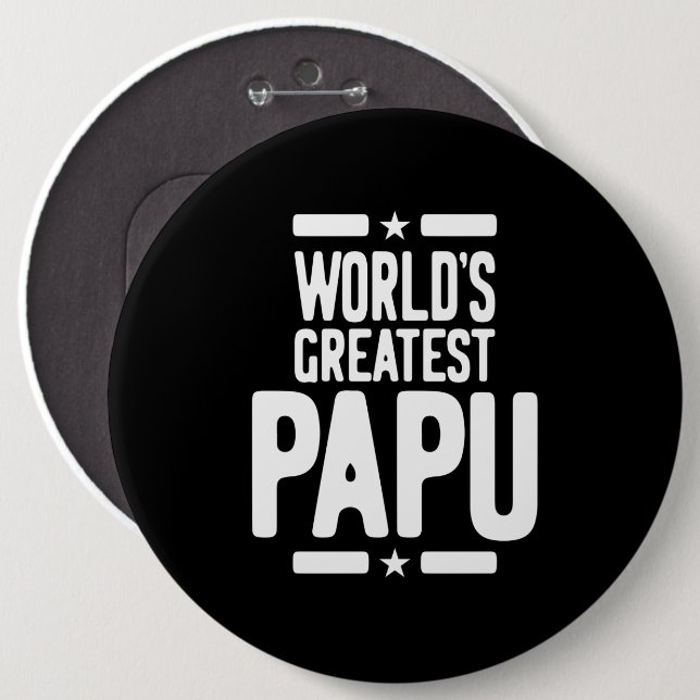 World's Greatest Papu Father Gift 6 Cm Round Badge (Front & Back)