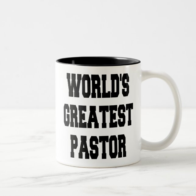 Worlds Greatest Pastor Two-Tone Coffee Mug (Right)