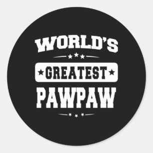 World'S Greatest Pawpaw Dad Father'S Day Classic Round Sticker