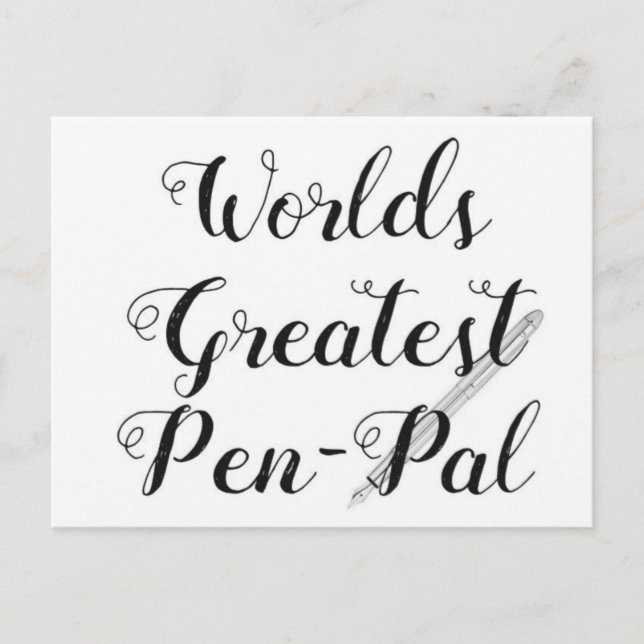 World's Greatest Pen Pal Postcard (Front)