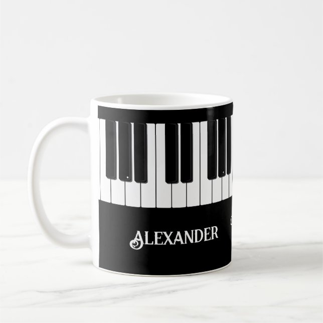 World's Greatest Pianist Personalised Coffee Mug (Left)