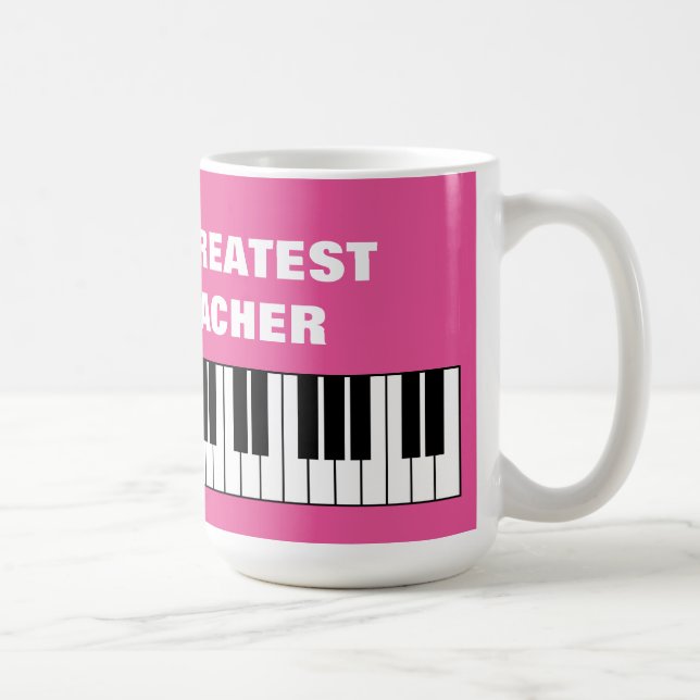 World's Greatest Piano Teacher oversized jumbo mug (Right)