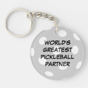 World's Greatest Pickleball Partner Key Ring