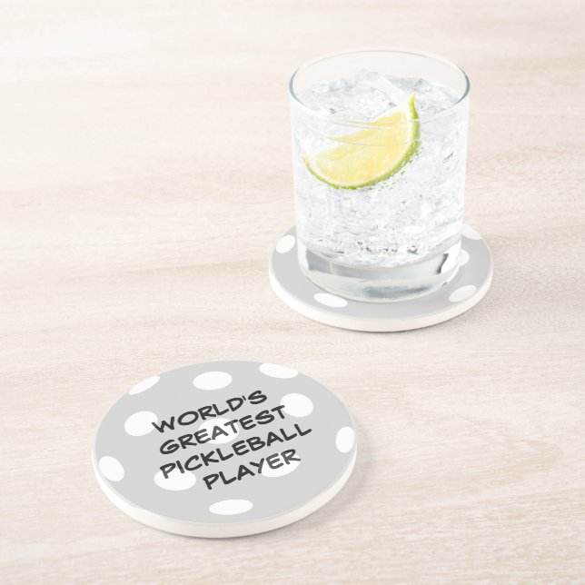 "World's Greatest Pickleball Player" Coaster (Side)