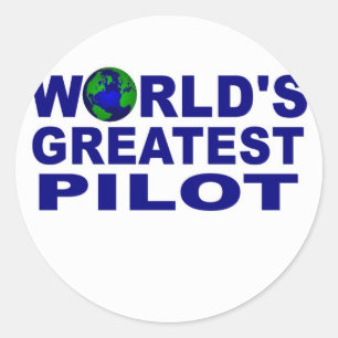 World's Greatest Pilot Classic Round Sticker