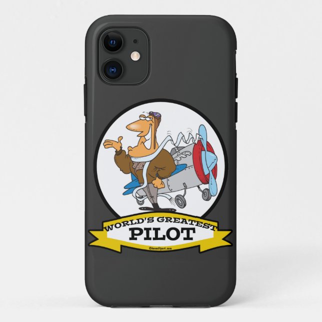 WORLDS GREATEST PILOT II MEN CARTOON Case-Mate iPhone CASE (Back)